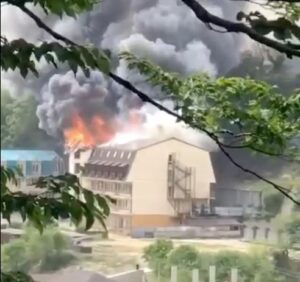 Гостиница загорелась в Туапсинском  районе