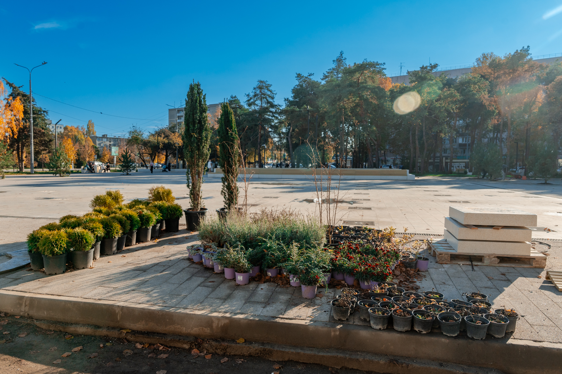 Почти готово: фотопрогулка по обновленному скверу имени Гатова в Краснодаре