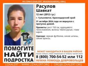 В Гулькевичах 12-летний ребенок не вернулся домой с прогулки