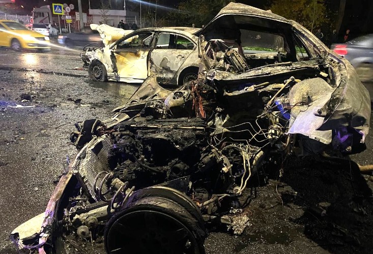 Трое заживо сгорели в крупном ДТП на Ростовском шоссе в Краснодаре