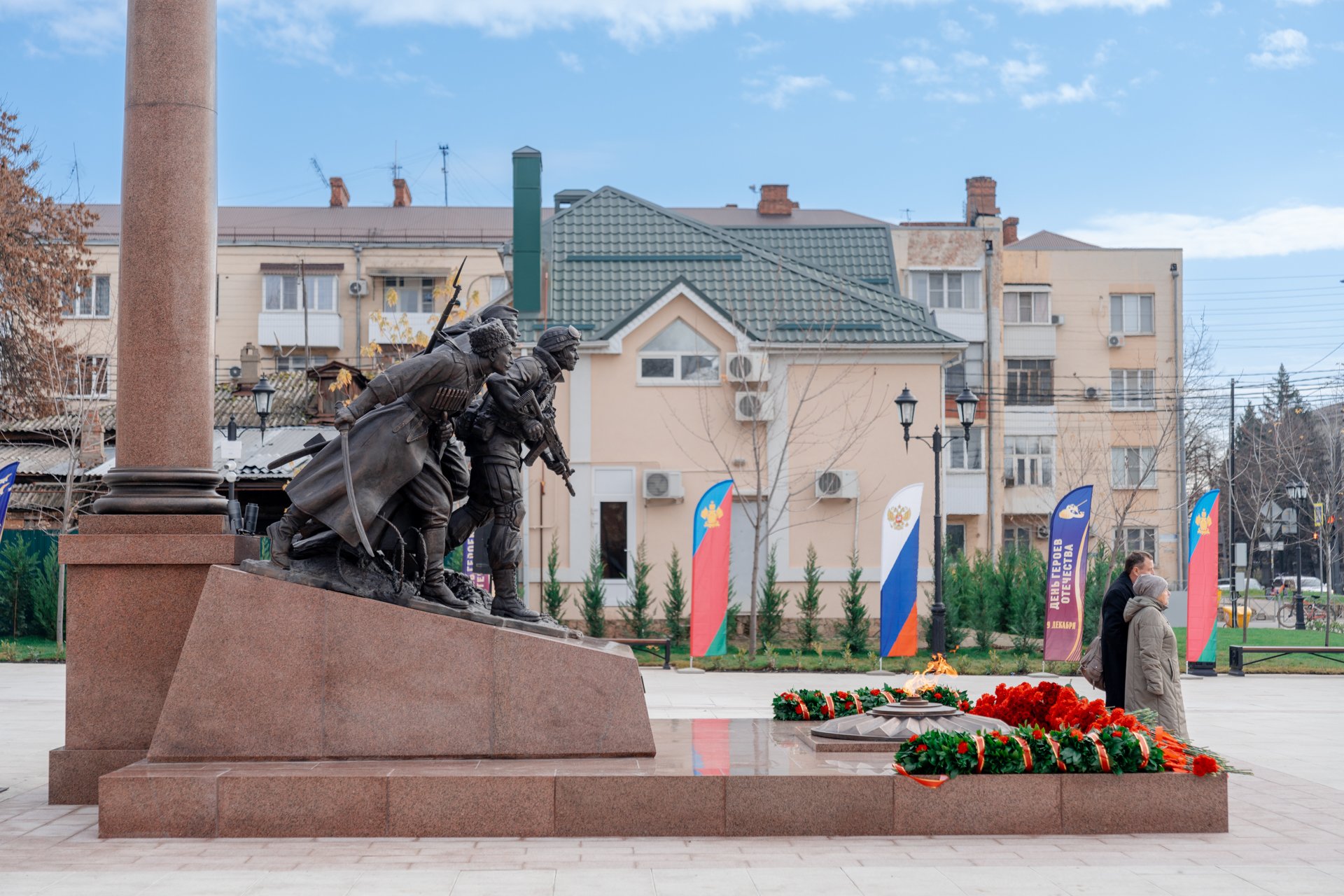 Фоторепортаж: мемориальный комплекс «Воинам Отечества – Героям России» открылся в Краснодаре