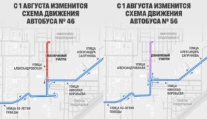 Измененные схемы движения